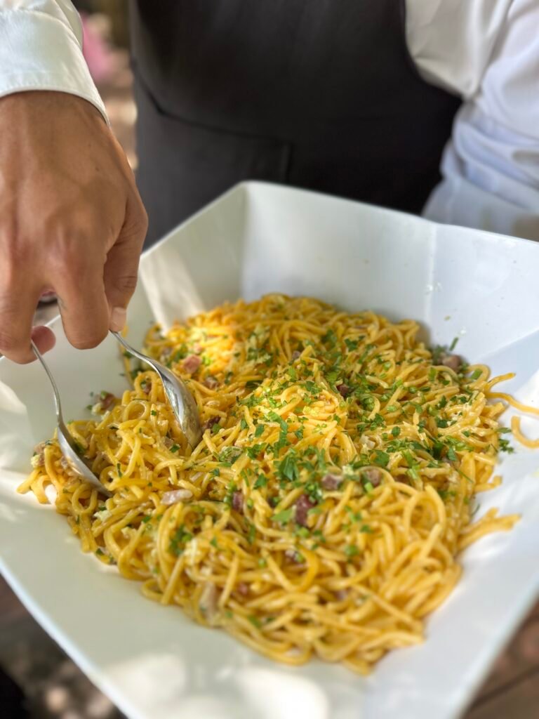Massa servida à mesa no Giordani Gastronomia Cultural, no Vale dos Vinhedos (RS)