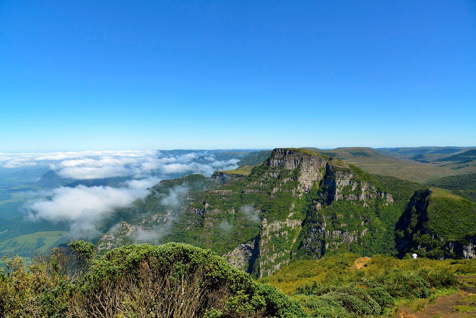 Mirante do Morro da Igreja, no Parque Nacional de São Joaquim, Urubici (SC)