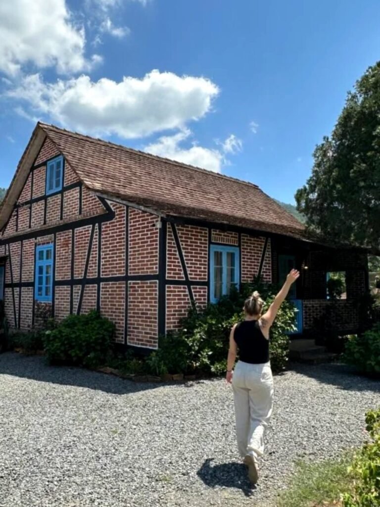 Casa enxaimel na Rota do Enxaimel, em Pomerode (SC)